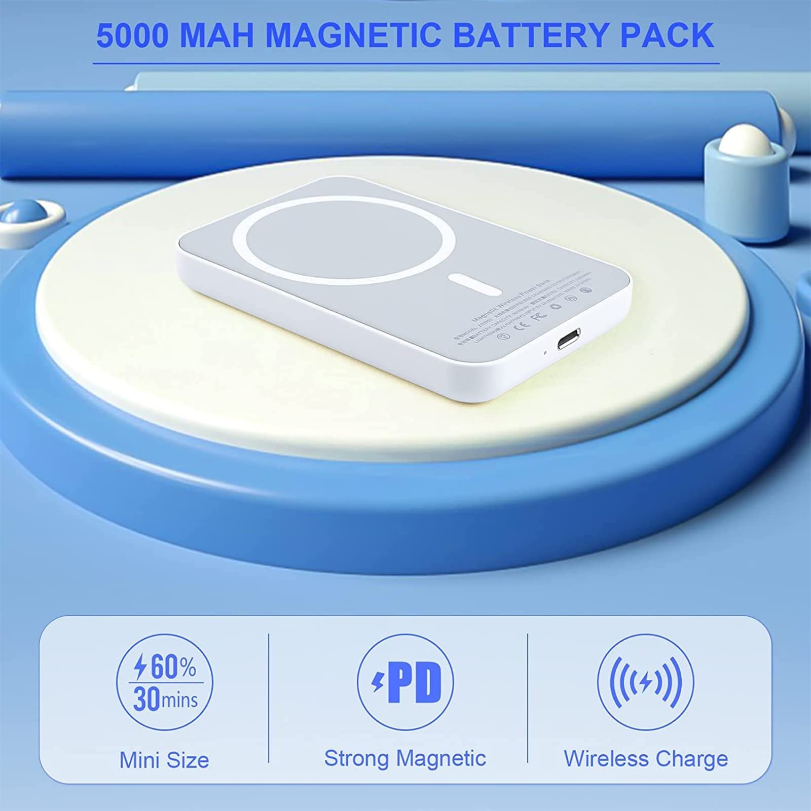 ※kaCASETiFY POWER BANK 5000mAh Amazon.com: Mini Portable Charger 5000mAh Power Bank,15W PD